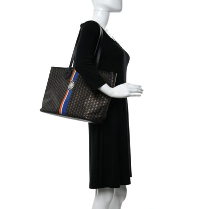 Moynat Grained Calfskin Canvas 1920 Oh! Tote Ruban GM Carbon Bronze 2 of 12