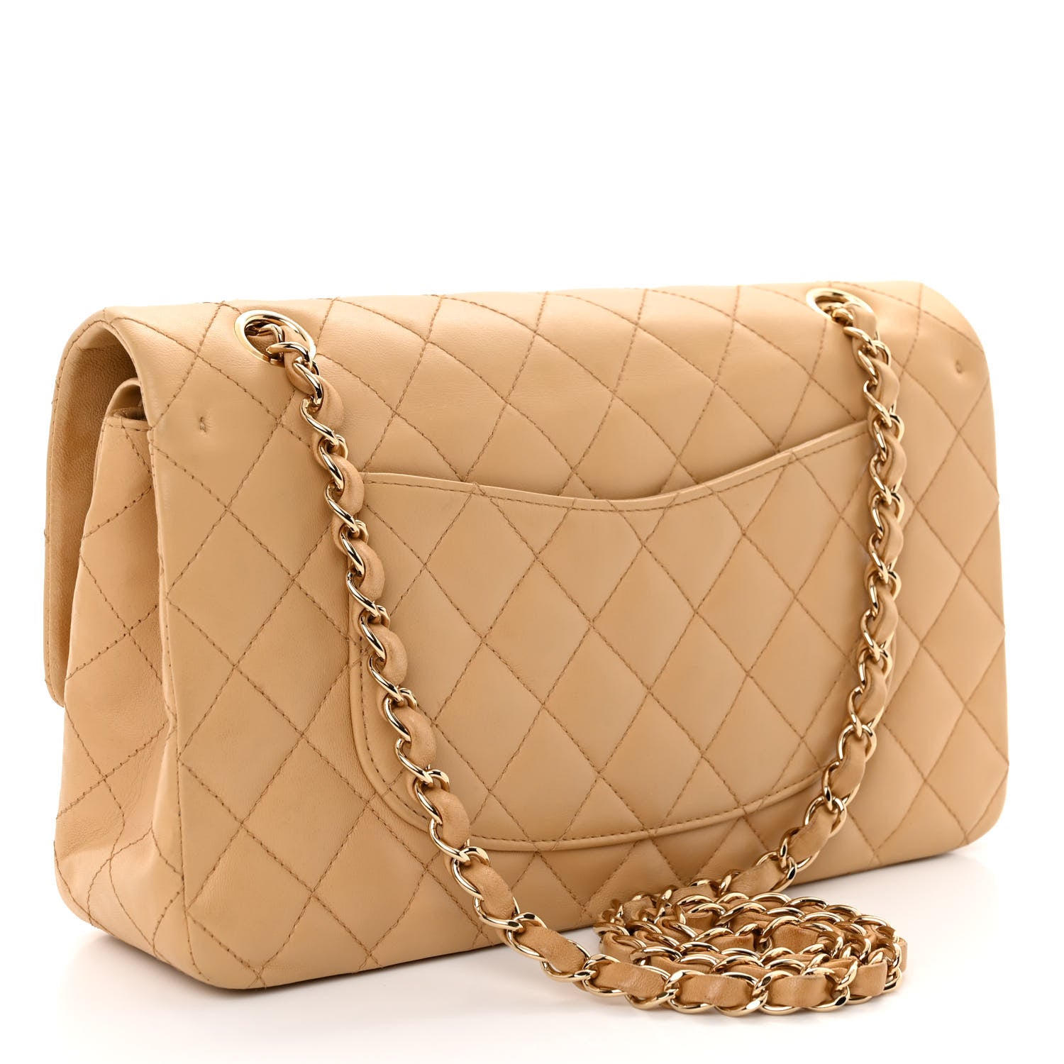 Chanel Lambskin Quilted Medium Double Flap Beige 3 of 10