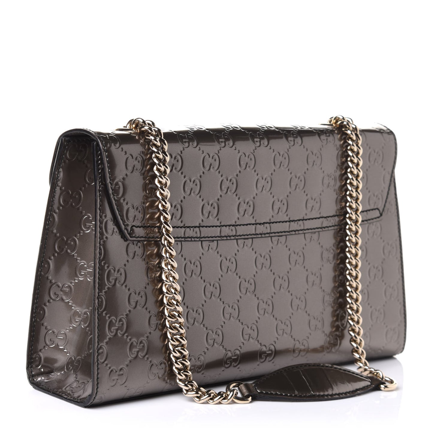 Shine Guccissima Medium Emily Chain Shoulder Bag Sasso