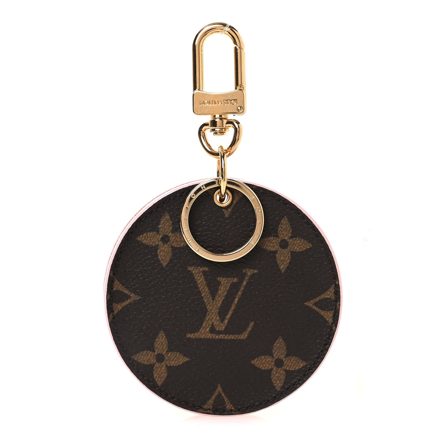 Louis Vuitton Monogram LV Mirror Bag Charm Key Holder Rose Ballerine 1 of 5