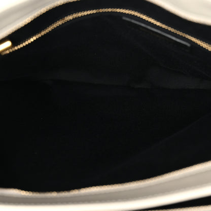 Saint Laurent Grain de Poudre Matelasse Chevron Medium Tribeca Shopping Bag Crema Soft 5 of 10