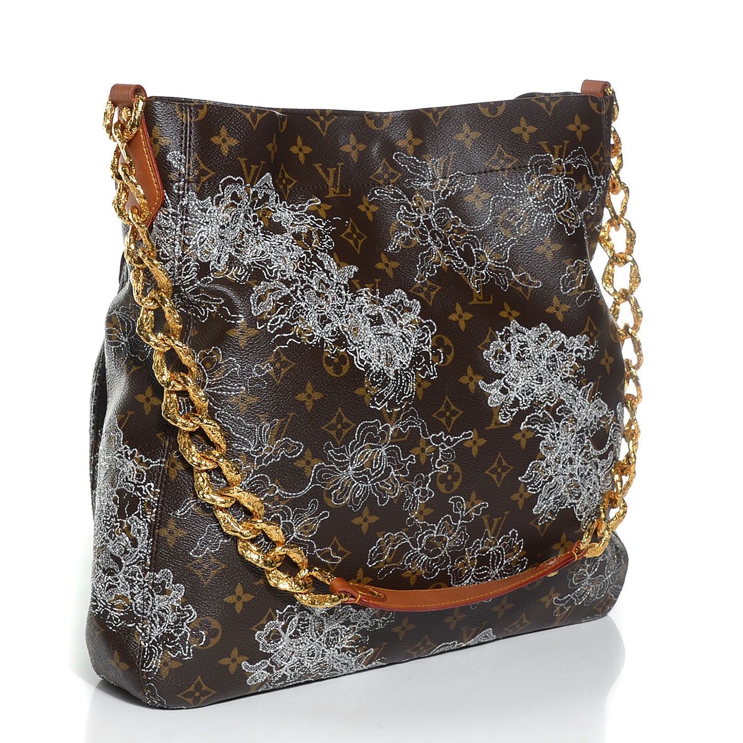 Louis Vuitton Monogram Dentelle Fersen Silver 3 of 8