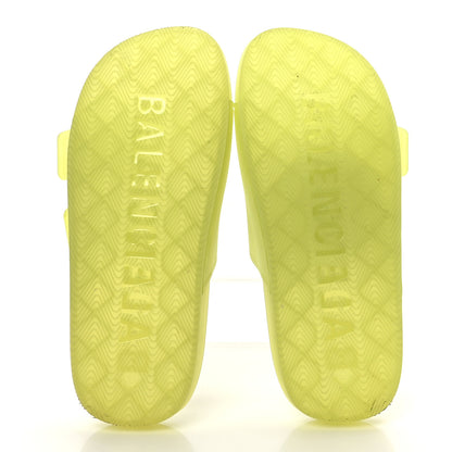Balenciaga Technical Polyurethane Mallorca Slide Sandals 35 Fluo Yellow 5 of 7