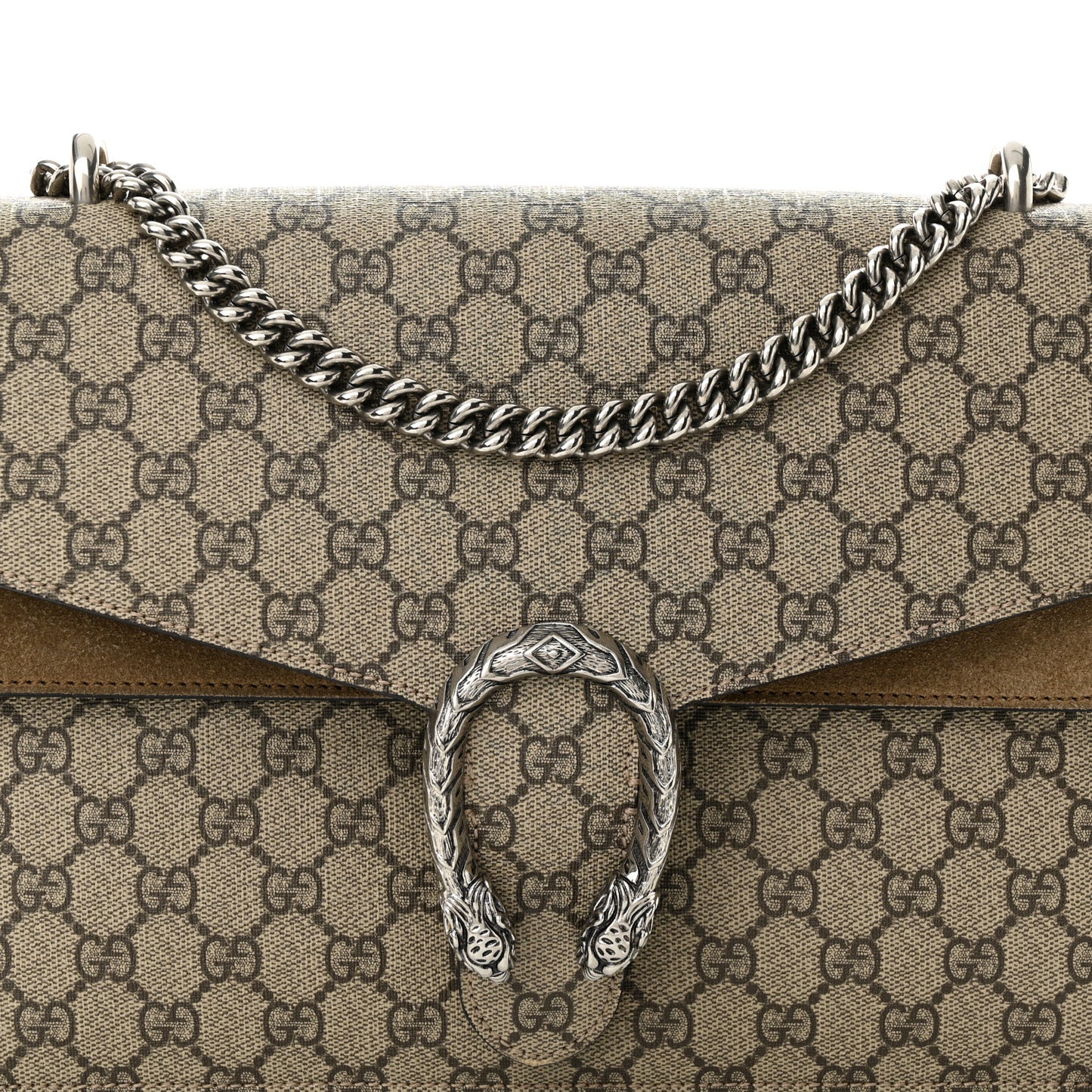GG Supreme Monogram Medium Dionysus Shoulder Bag Taupe