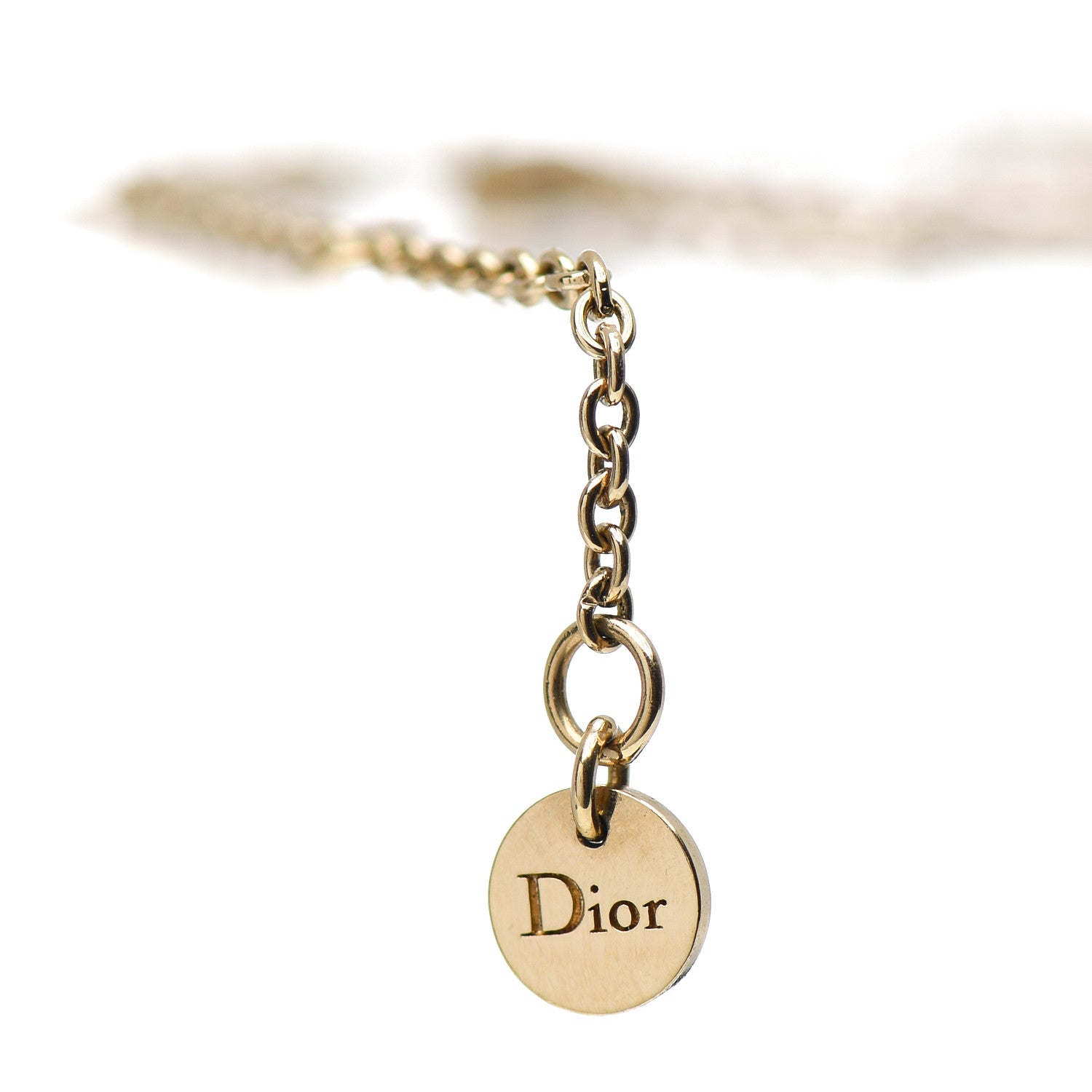 Christian Dior Metal Crystal Clair D Lune Bracelet Gold 3 of 3