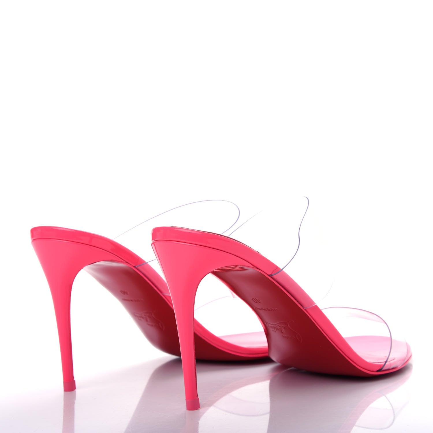 Christian Louboutin Patent PVC Just Nothing 85 Slide Sandals 40 Magnifique 4 of 10