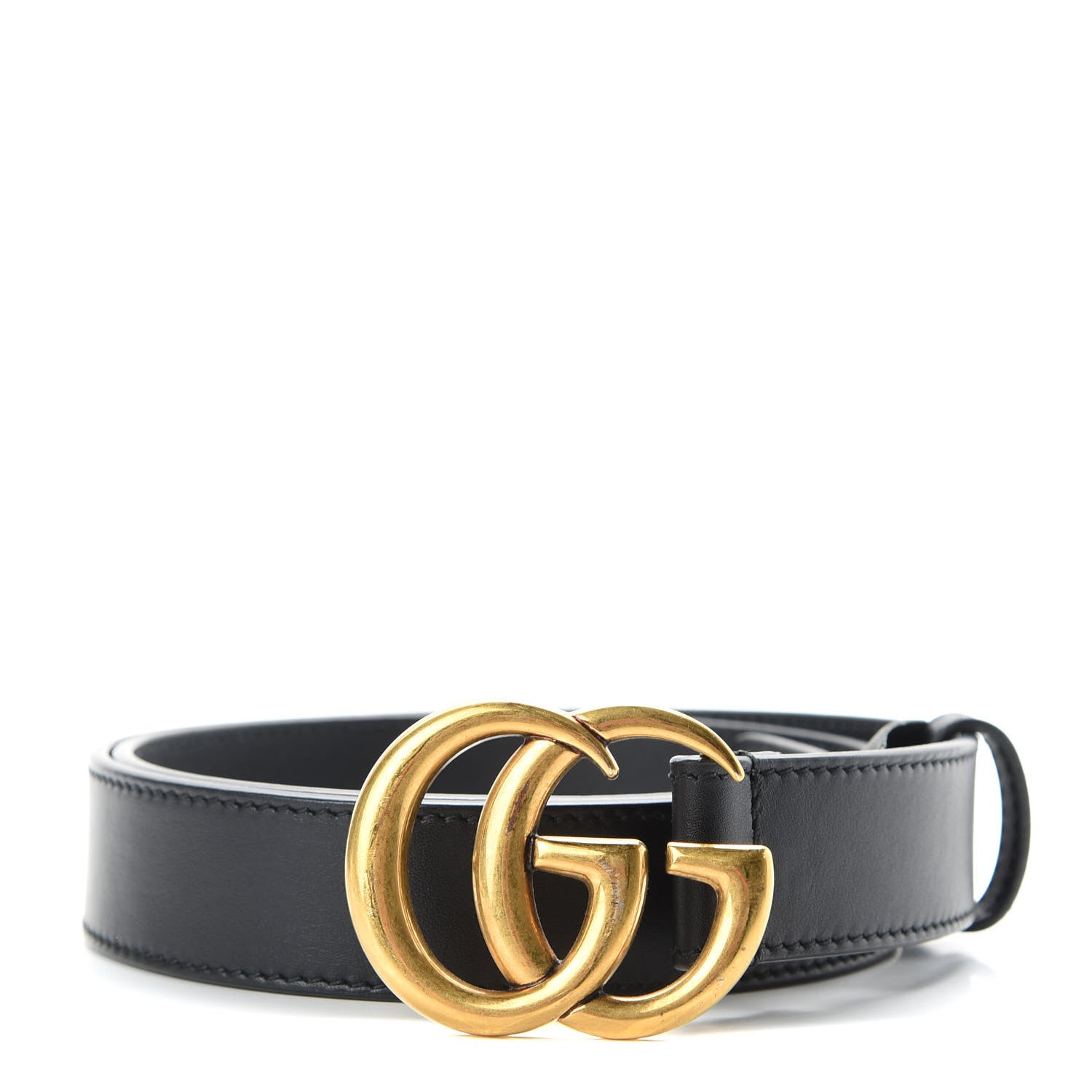 Gucci Calfskin Double G 30mm Belt 85 34 Black 1 of 4