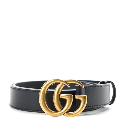 Gucci Calfskin Double G 30mm Belt 85 34 Black 1 of 4
