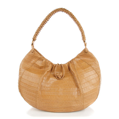 Nancy Gonzalez Crocodile Hobo Beige 1 of 8