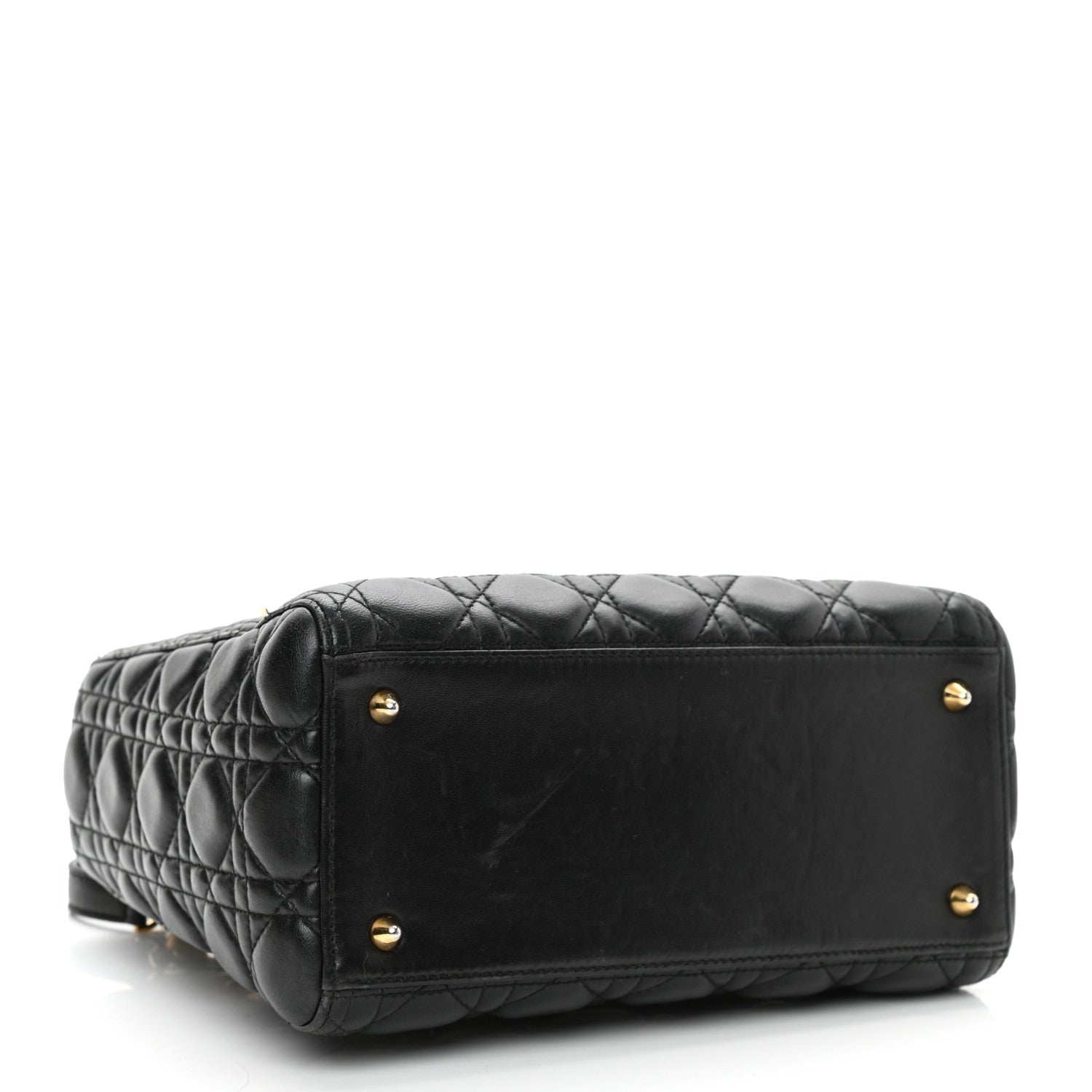 Christian Dior Lambskin Cannage Medium Lady Dior Black 4 of 11