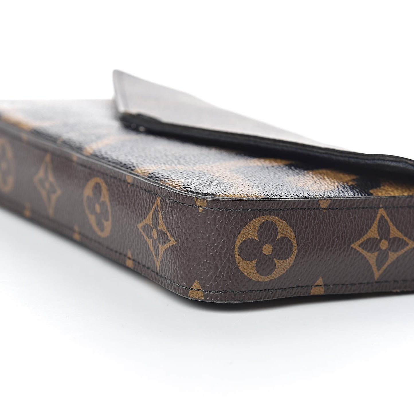 Monogram Animal Print Pochette Felicie Chain Wallet