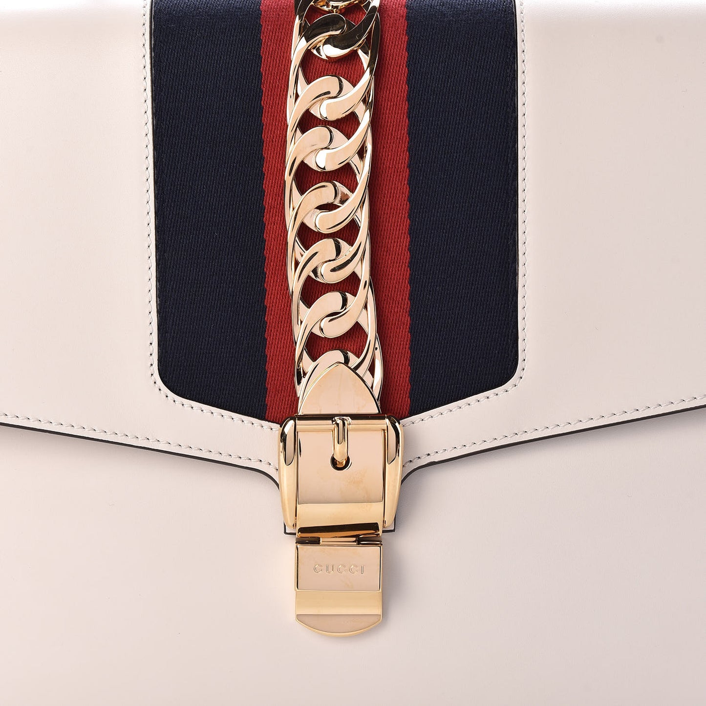 Calfskin Maxi Sylvie Top Handle Bag White