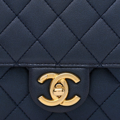 Chanel Iridescent Lambskin Quilted Small Chic Pearls Flap Blue 10 of 10