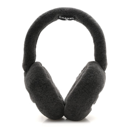Chanel Shearling CC Ear Muffs Dark Grey 1 of 6