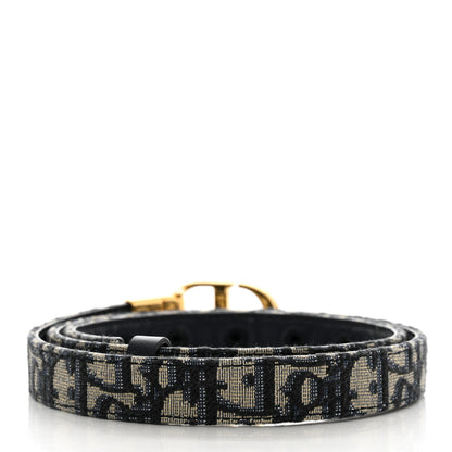Christian Dior Oblique 30 Montaigne 35mm Belt 85/34 Blue 2 of 6