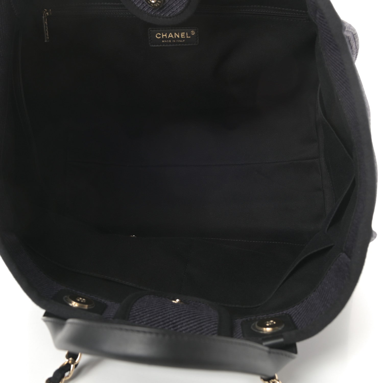 Chanel Mixed Fibers Calfskin Medium Deauville Tote Black 5 of 11