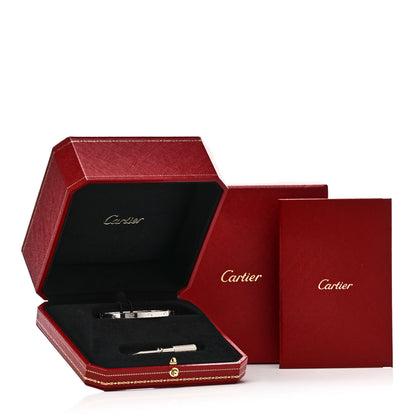 Cartier 18K White Gold Small LOVE Bracelet 17 8 of 8