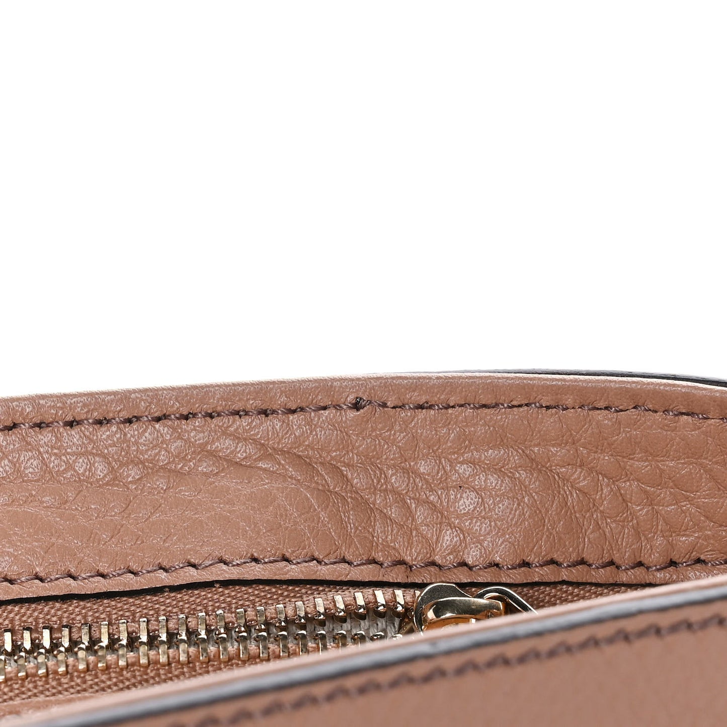 Pebbled Calfskin Medium Soho Flap Crossbody Camelia