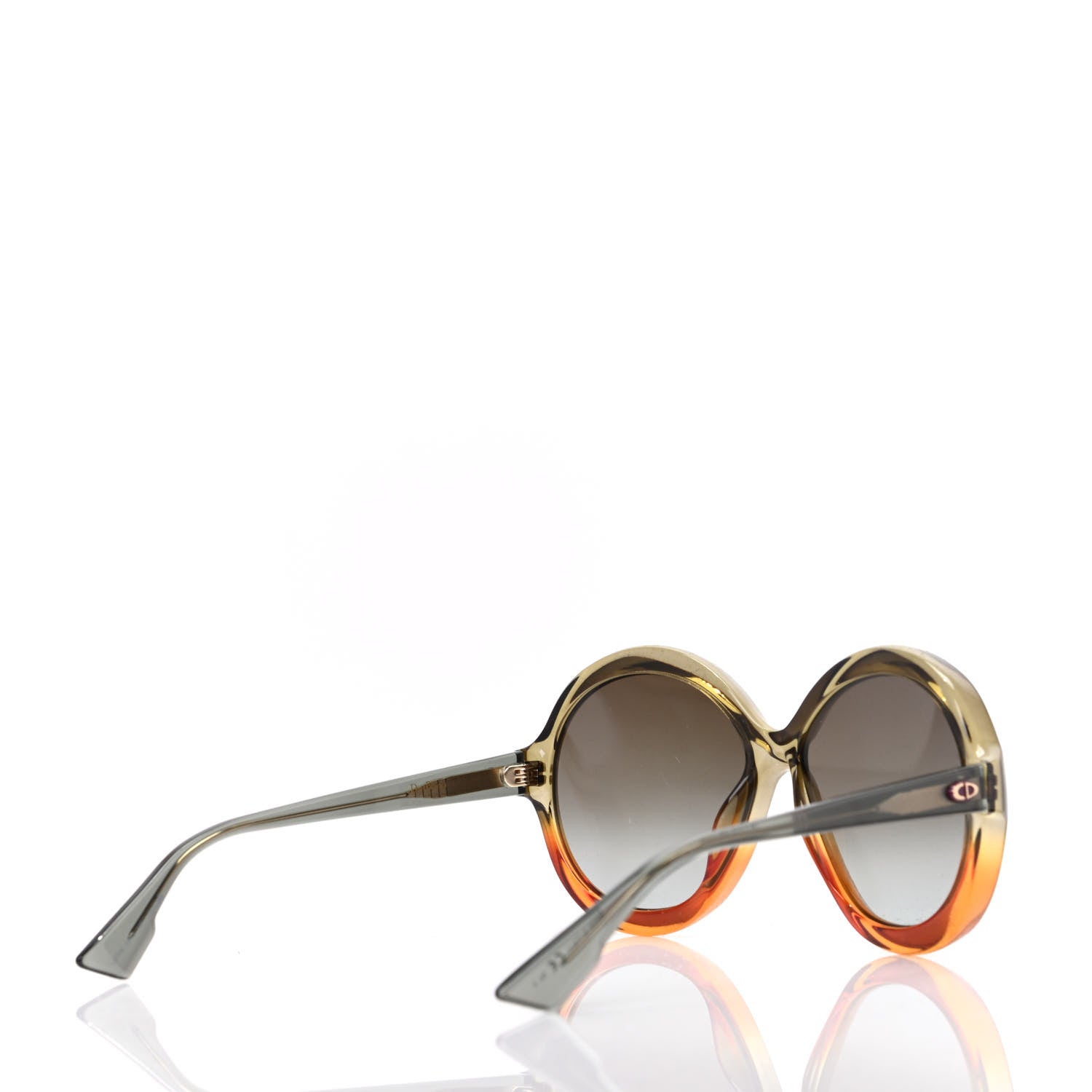 Christian Dior Diorbianca Round Sunglasses Brown 4 of 7