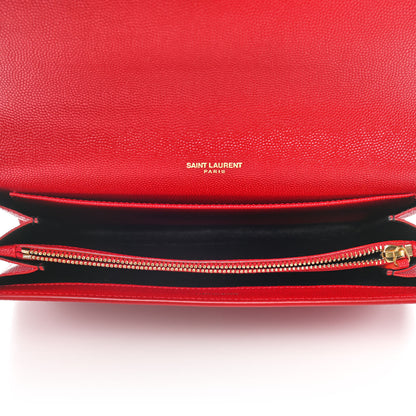 Saint Laurent Grain De Poudre Mini Uptown Crossbody Bag Red 5 of 11