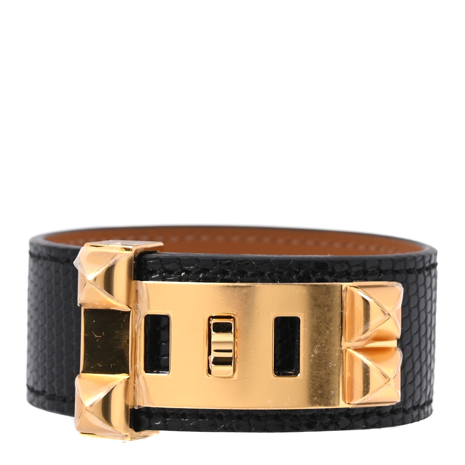 Hermes Lizard Collier de Chien CDC 24 Bracelet T3 Black 1 of 6