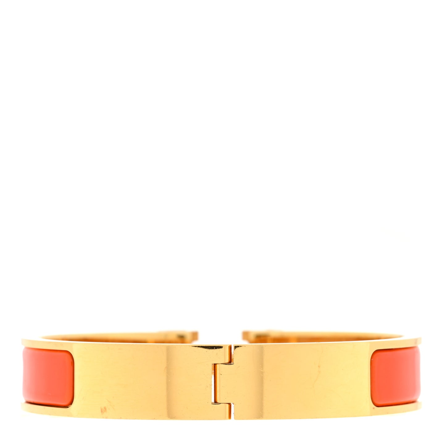 Enamel Narrow Clic Clac H Bracelet GM Orange Fruite