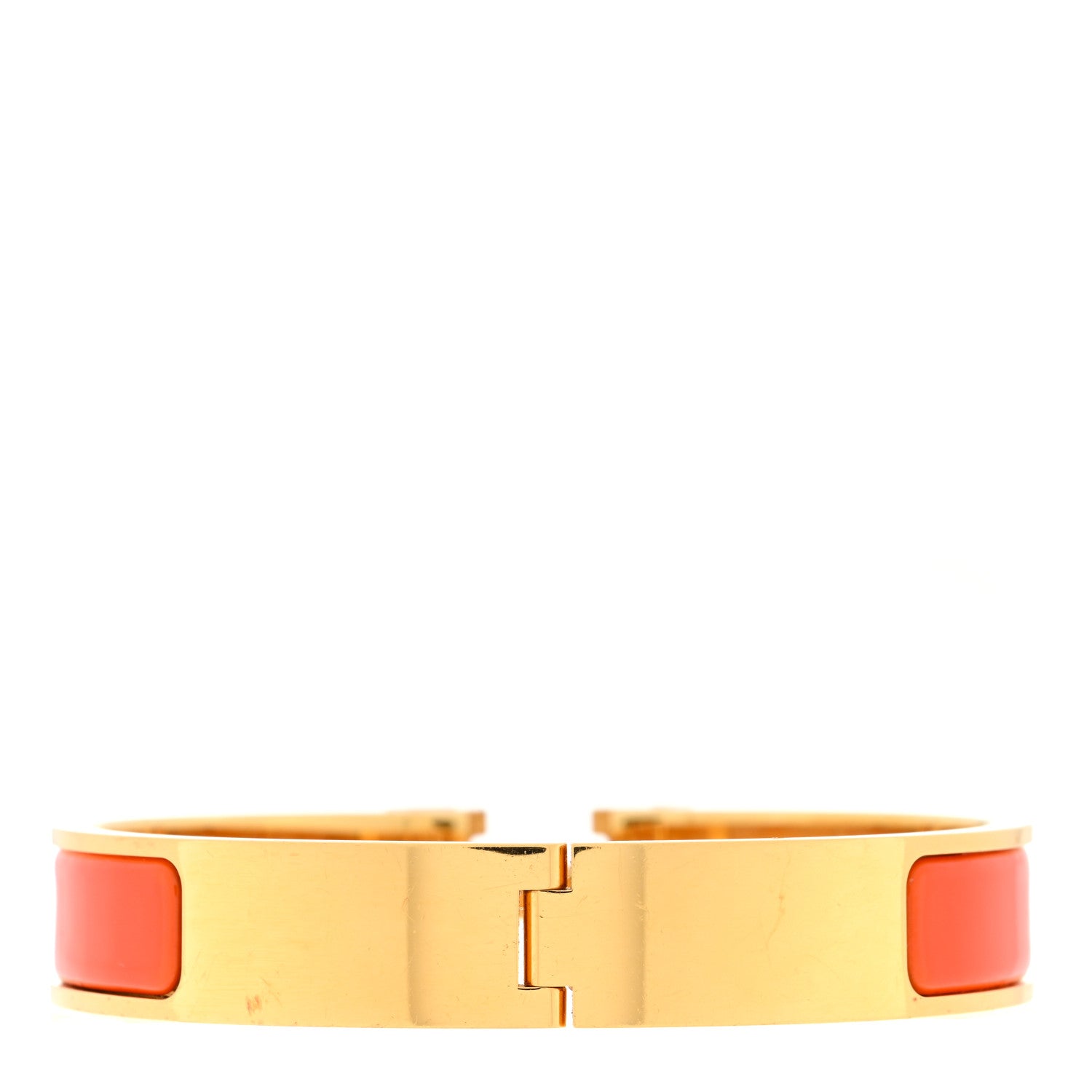 Hermes Enamel Narrow Clic Clac H Bracelet GM Orange Fruite 2 of 3
