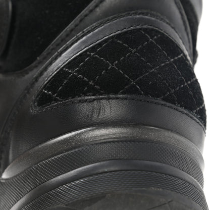 Chanel Suede Calfskin High Top CC Sneakers 37 Black 8 of 10