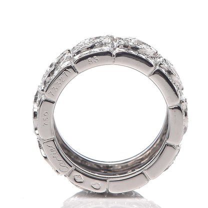Cartier 18K White Gold Diamond Entrelaces Ring 53 6.25 4 of 6