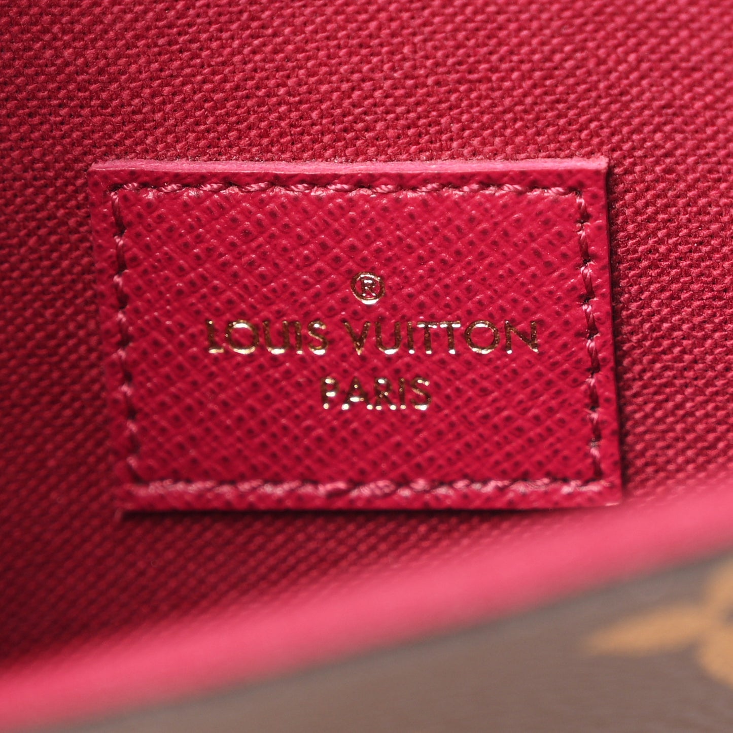 Monogram Pochette Felicie Chain Wallet Fuchsia
