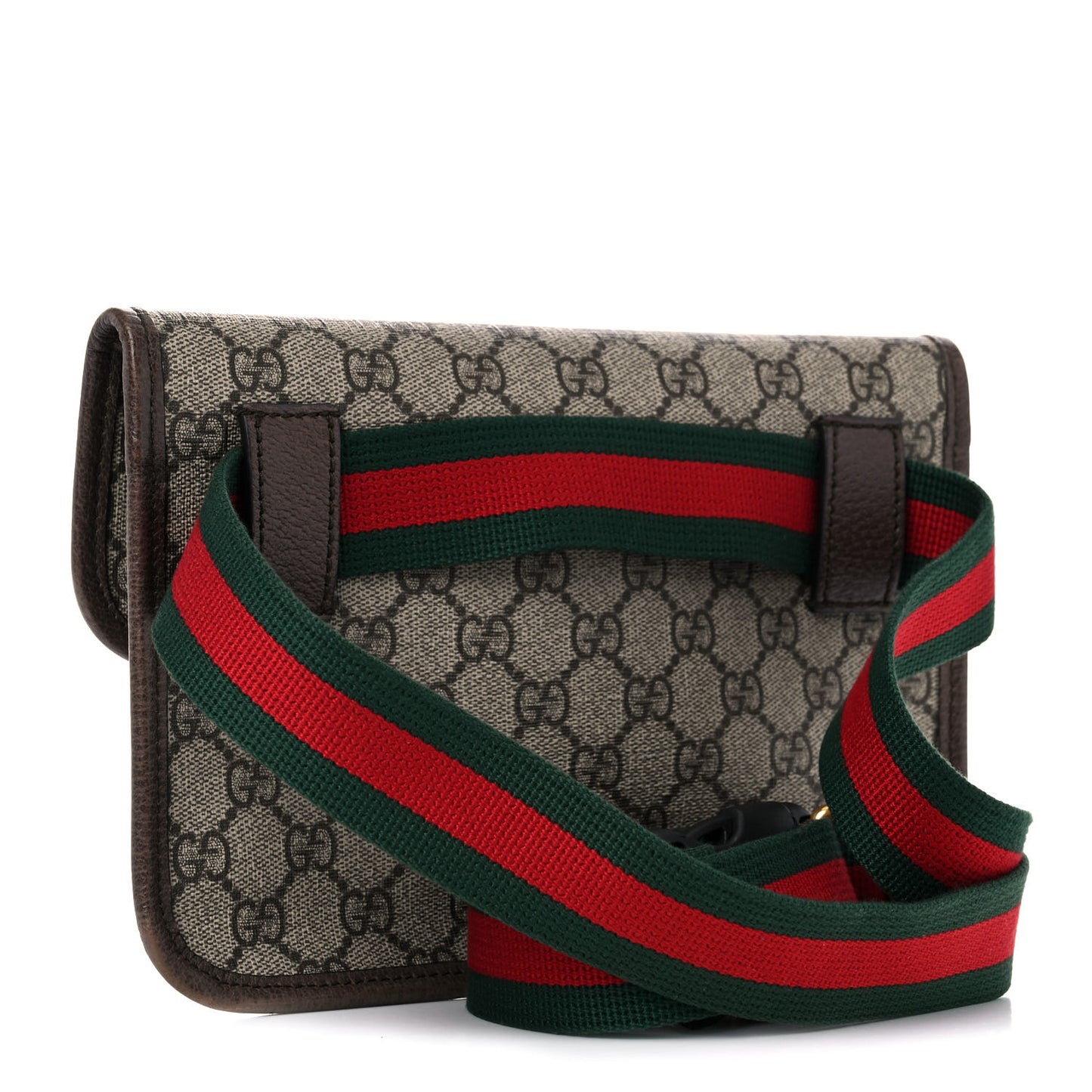 GG Supreme Monogram Neo Vintage Web Belt Bag Brown