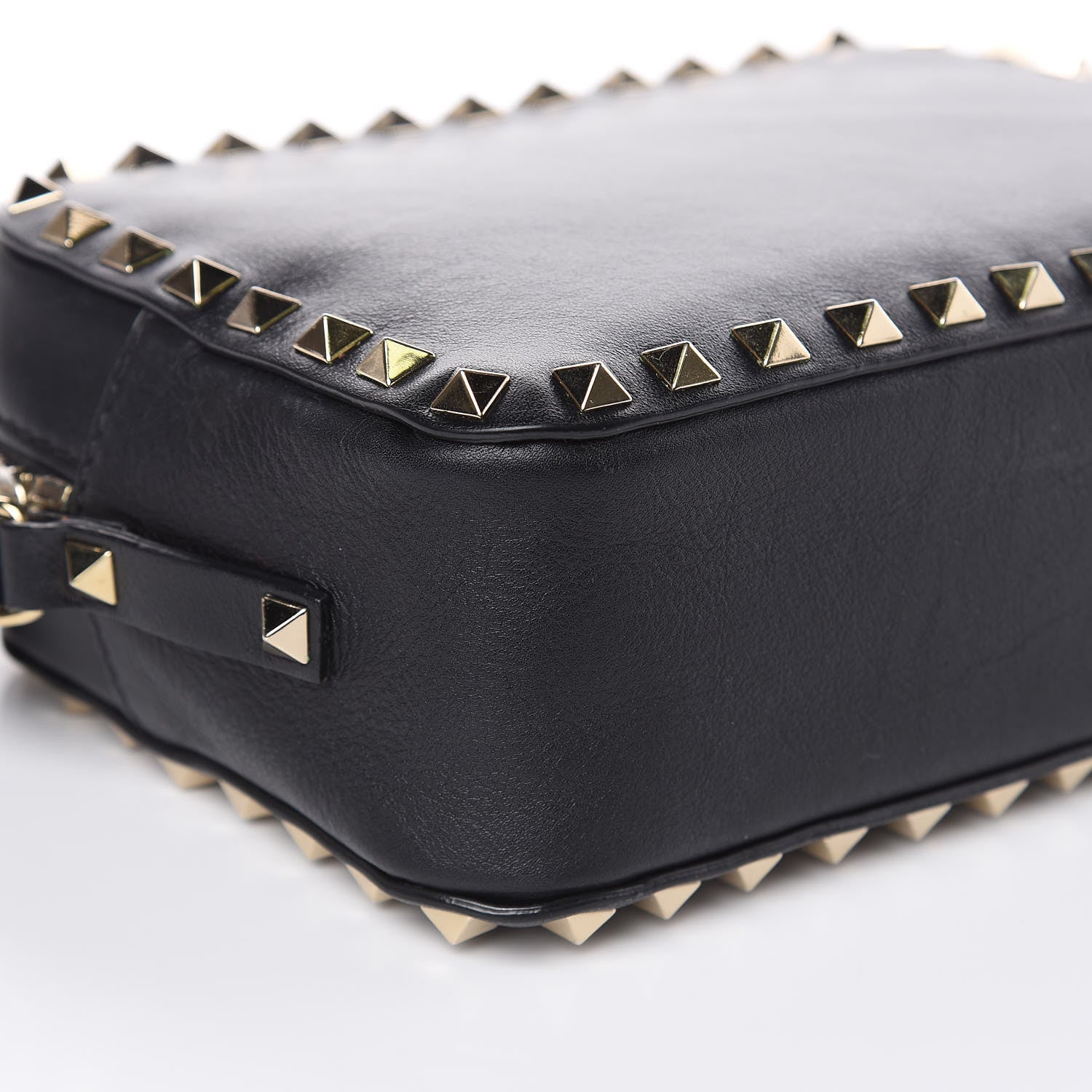 Valentino Garavani Calfskin Rockstud Camera Crossbody Bag Black 7 of 11