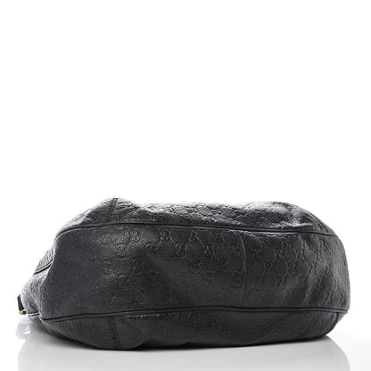 Gucci Guccissima Large New Ladies Web Hobo Black 4 of 11