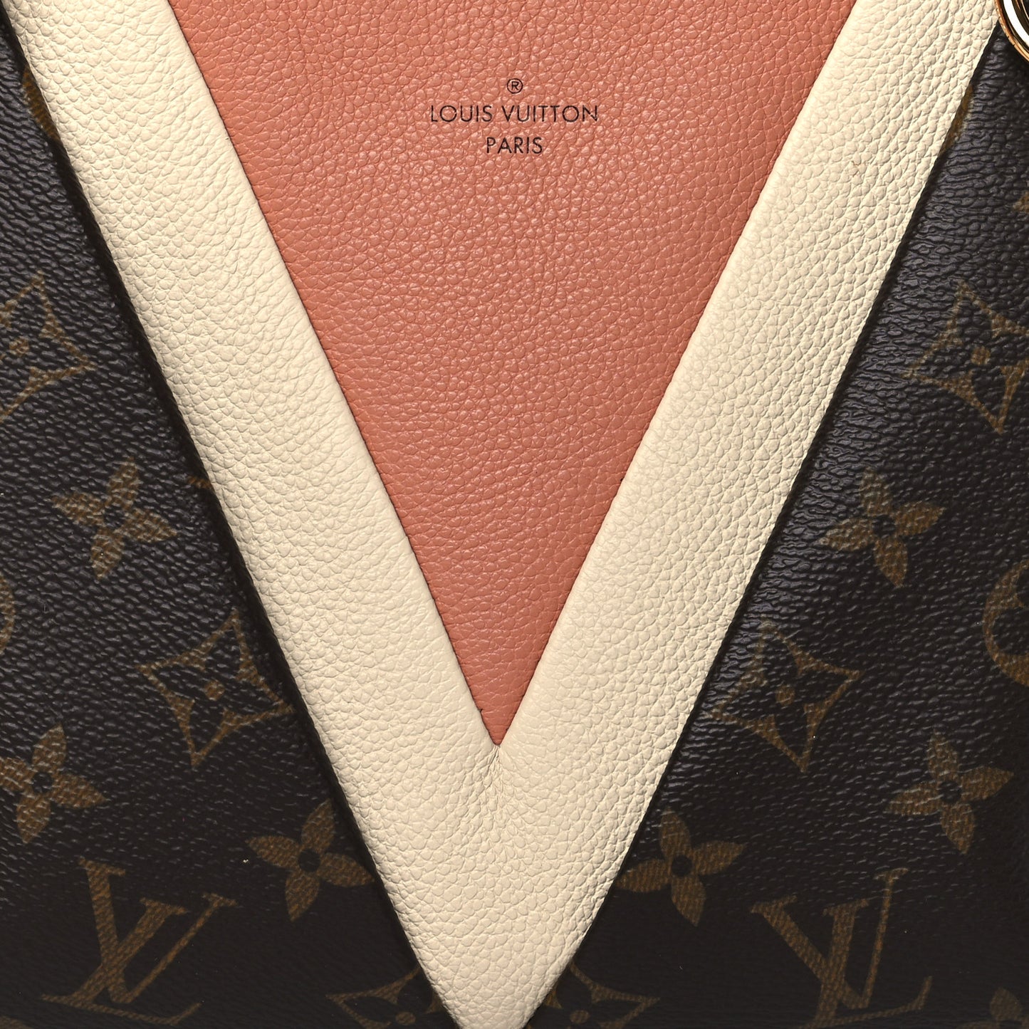 Monogram V Tote BB Cream Peach