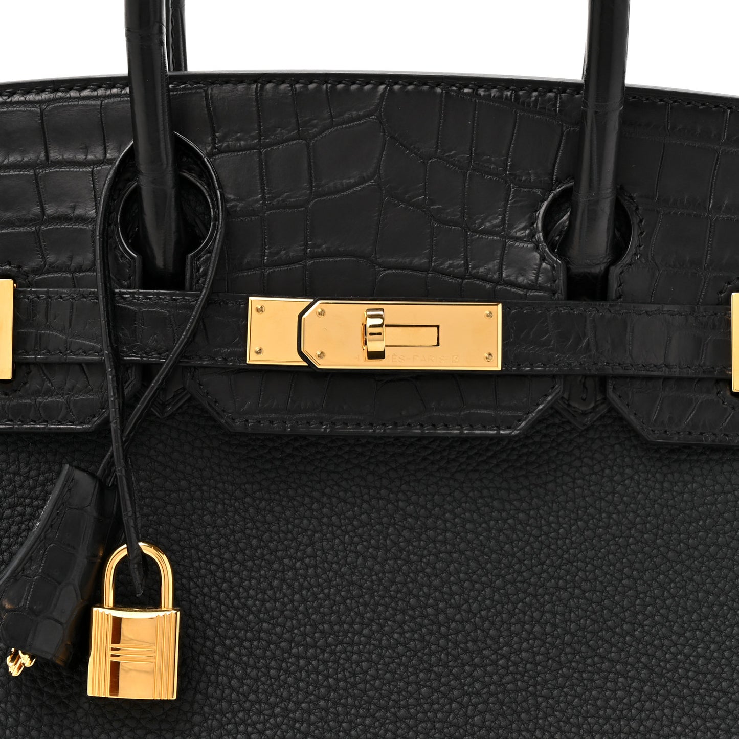 Togo Matte Niloticus Crocodile Birkin Touch 30 Black