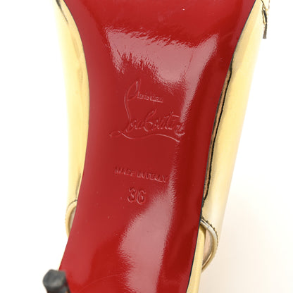 Christian Louboutin Rete Specchio Frescobella 70 Pumps 36 Gold 7 of 9
