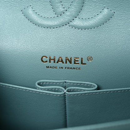 Chanel Caviar Quilted Medium Double Flap Light Blue 6 of 11