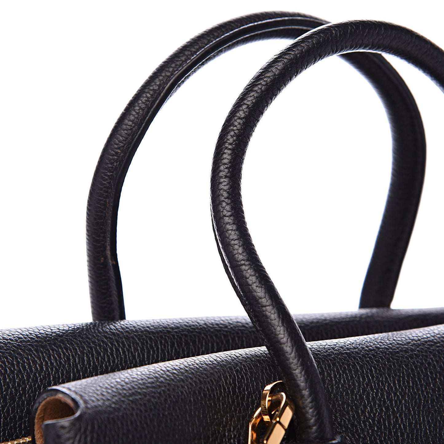 Grained Calfskin Medium Milla Tote Black