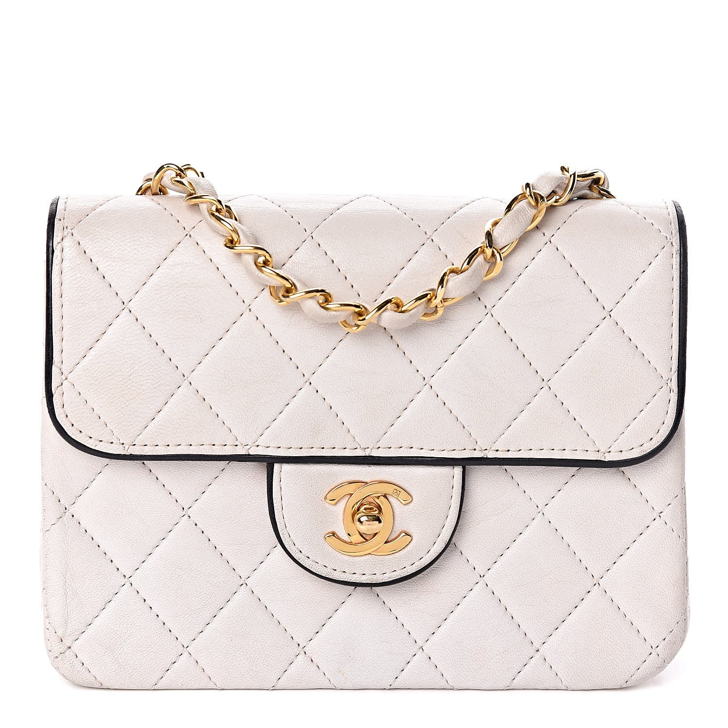Chanel Lambskin Quilted Mini Square Flap White 1 of 11