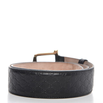 Gucci Soft Microguccissima Margaux Calfskin Belt 80 32 Black 3 of 8