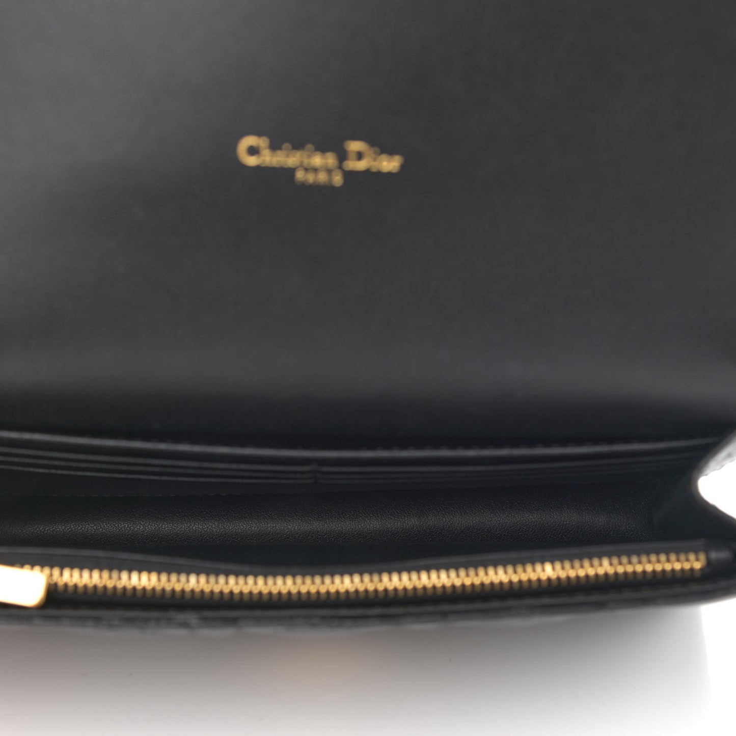 Supple Calfskin Caro Pouch with Chain Black