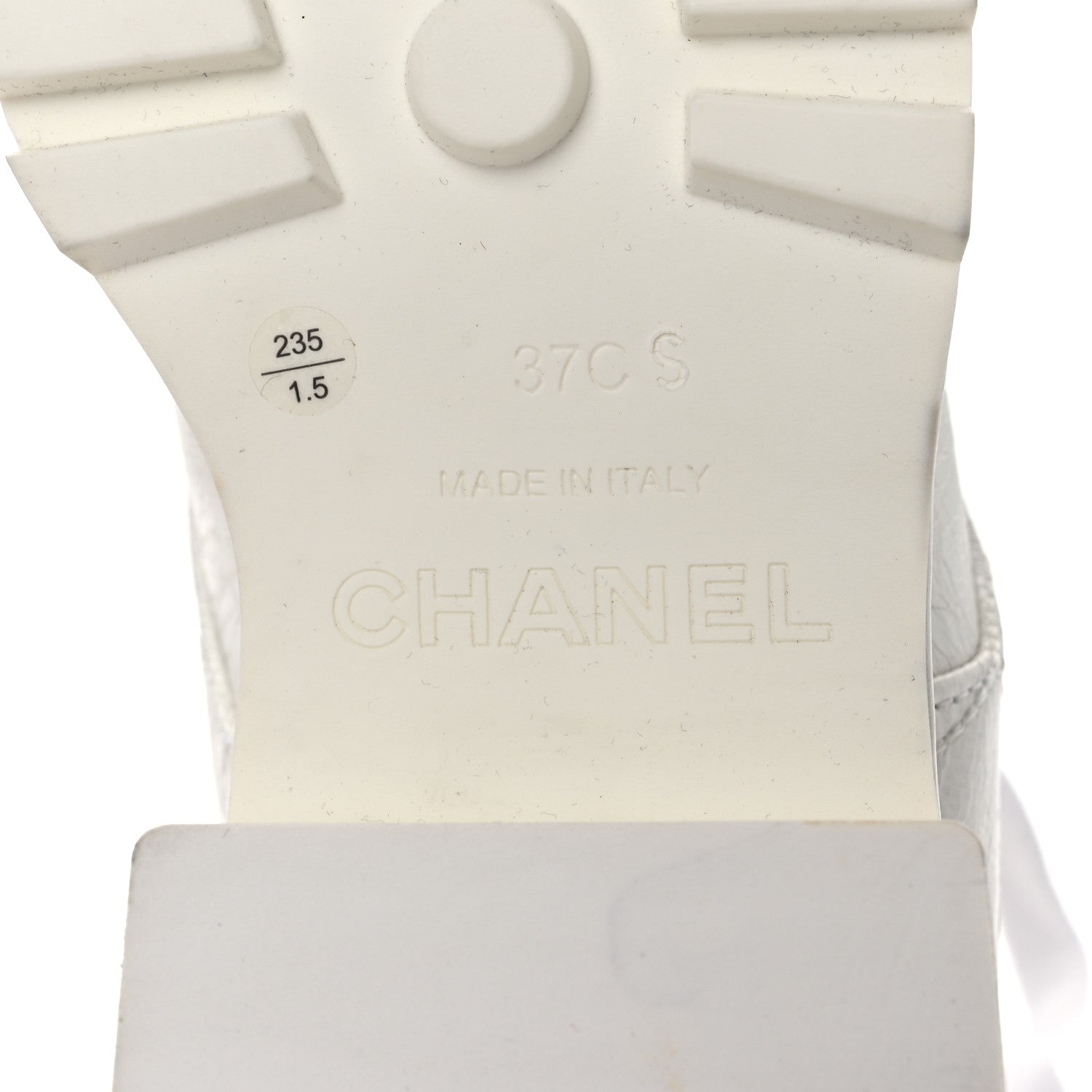 Chanel Crumpled Patent Lambskin Calfskin Quilted Lace Up Combat Boots 37 White Black 8 of 10