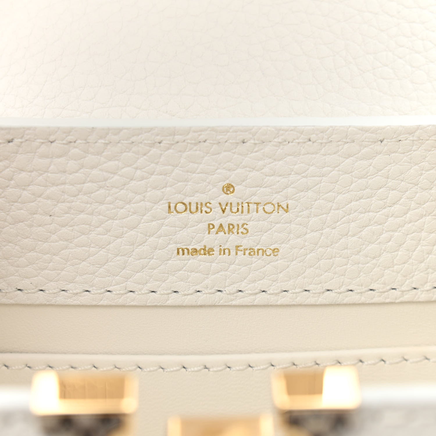 Louis Vuitton Taurillon Ayers Capucines Mini White Snow White 6 of 9