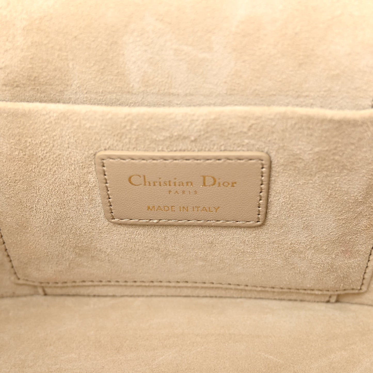 Lambskin Cannage Small Diortravel Vanity Case Light Beige