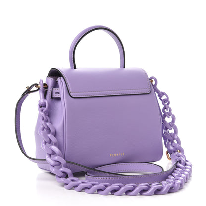 Versace Calfskin Medusa Small Top Handle Handbag Lilac 3 of 11