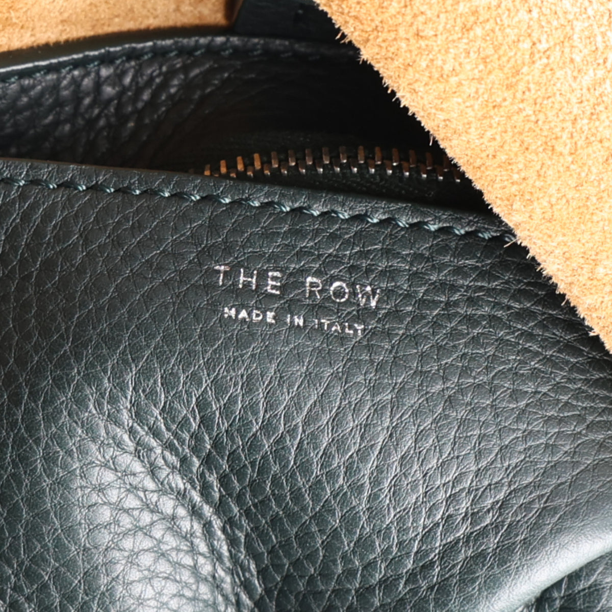 Calfskin Small Mail Bag Bottle Green