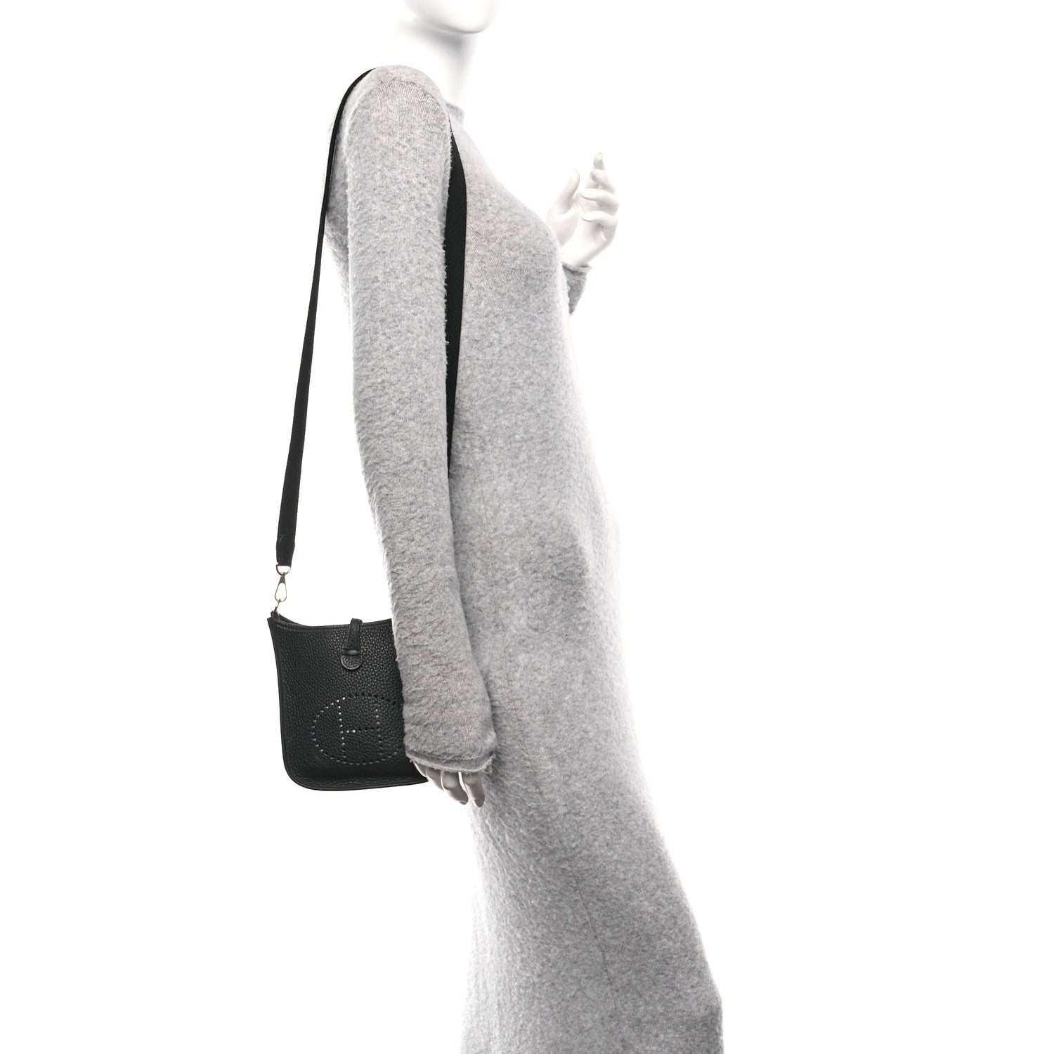 Hermes Taurillon Clemence Evelyne TPM Black 2 of 11