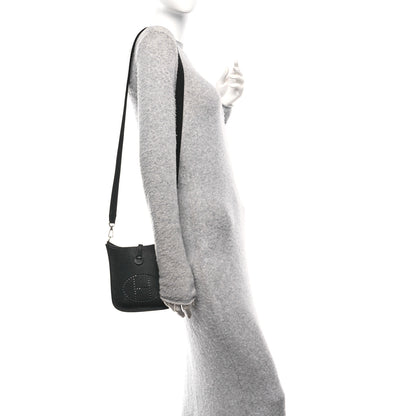 Hermes Taurillon Clemence Evelyne TPM Black 2 of 11