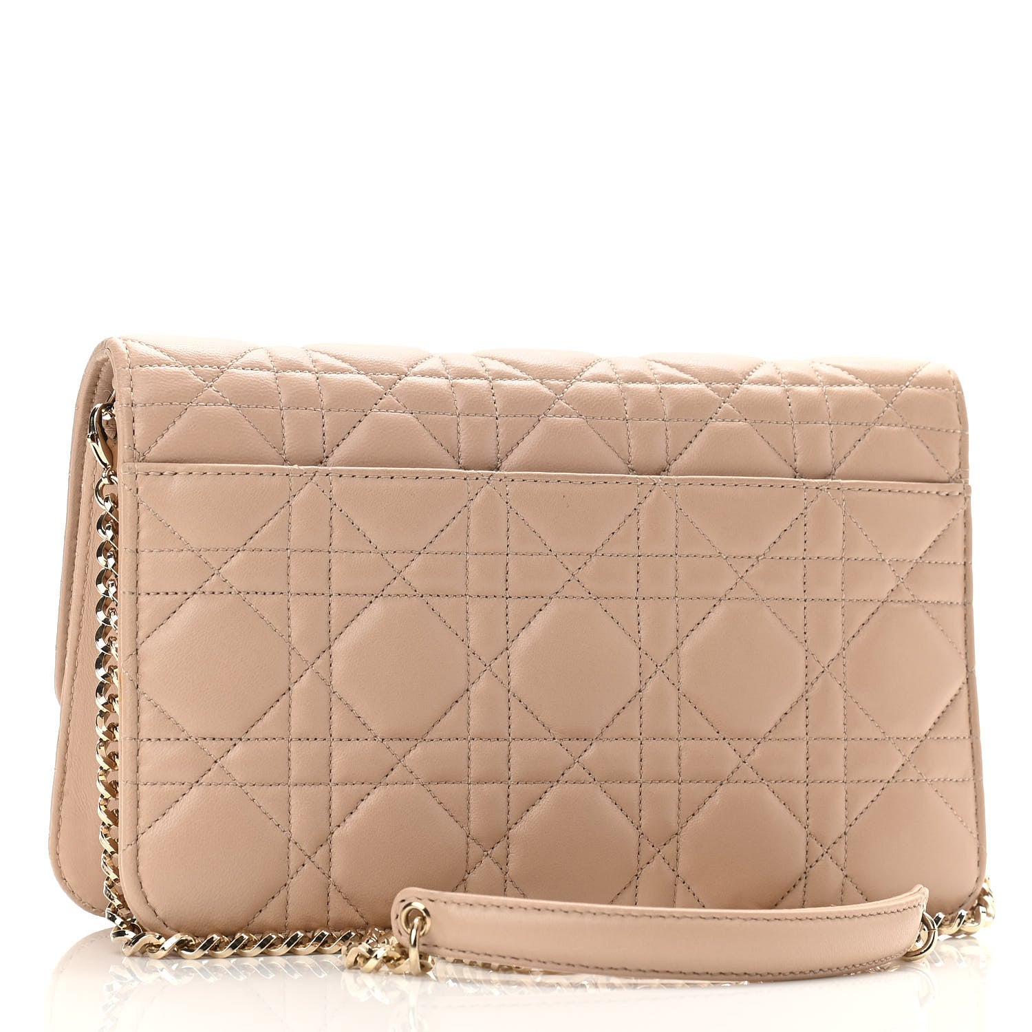 Christian Dior Lambskin Cannage Miss Dior Promenade Pouch Beige 3 of 10
