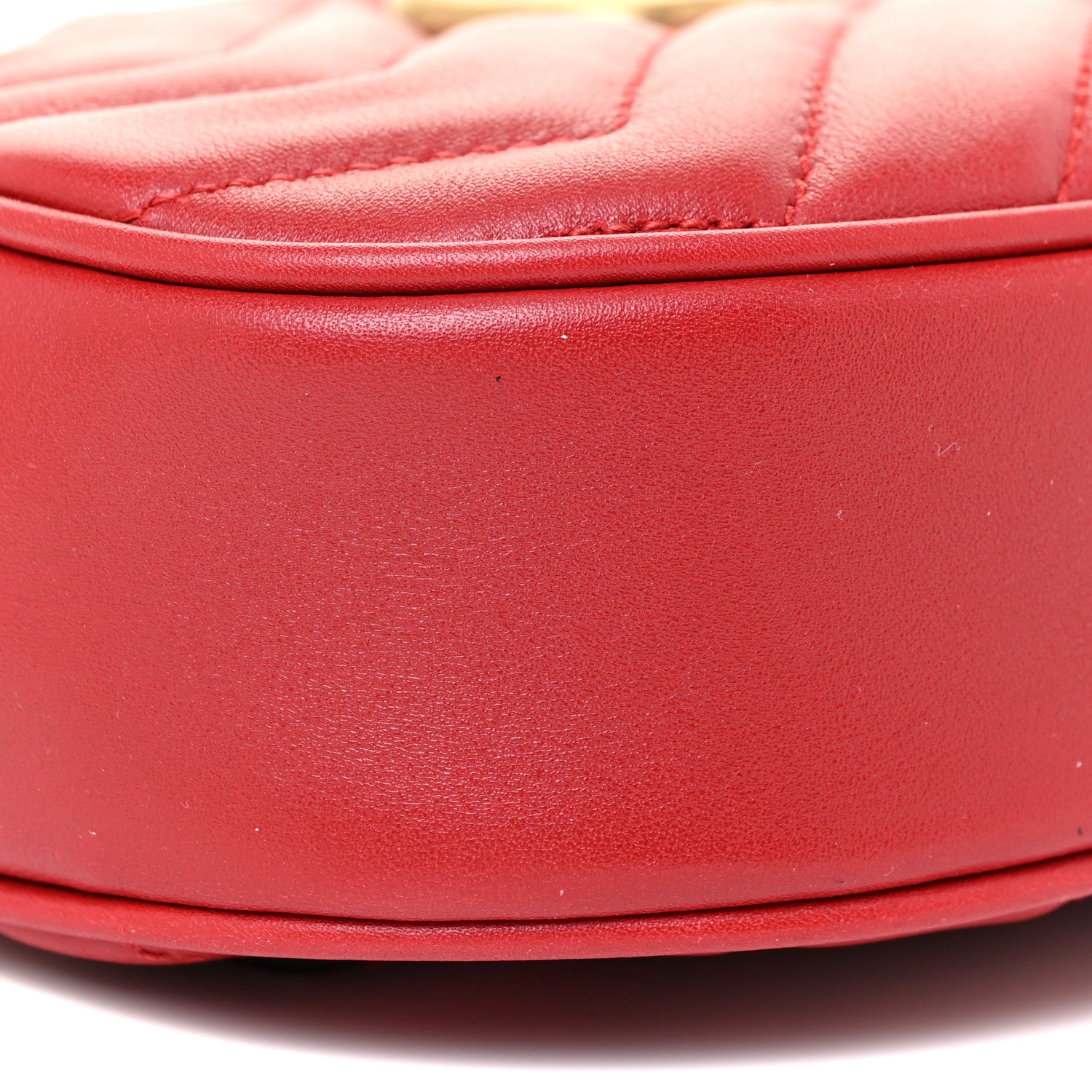 Gucci Calfskin Matelasse GG Marmont Belt Bag 85 34 Hibiscus Red 10 of 11